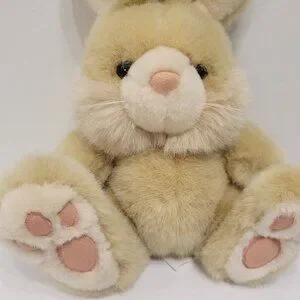 AMC | Toys | Vintage Amc 985 Bunny Rabbit Tan Big Feet Pink Pads Plush ...